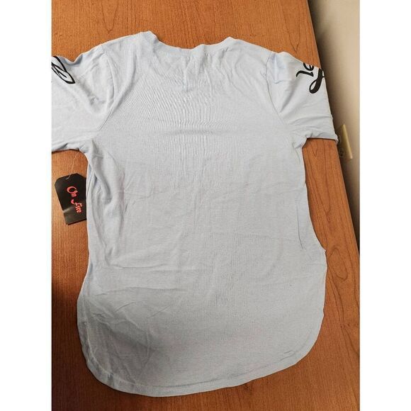 NWT On Fire Medium blue long sleeved t-shirt with "Always stay humble and kin" o - Picture 6 of 6